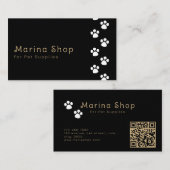 ペットケアフード用品店QRコード 名刺 (正面/裏面)