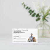 ペットケアベテリアンアポイントメント名刺 予約カード (スタンド正面)
