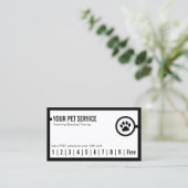 ペットケアペットグルーミングかわいいポーロイヤリティ ロイヤリティカード (スタンド正面)