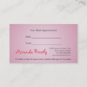 ペットケア入浴グルーミングブルドッグアポイントメント 予約カード (裏面)