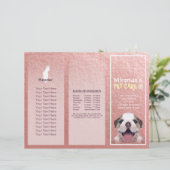 ペットケア座りグルーミングサロン3折パンフレット (スタンド正面)