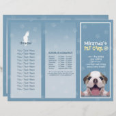 ペットケア座りグルーミングサロン3折パンフレット (正面/裏面)