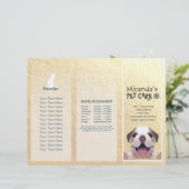 ペットケア座りグルーミングサロン3折パンフレット (スタンド正面)