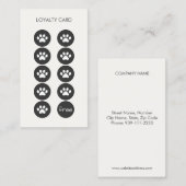 ペットケア獣医ロイヤリティパンチビジネスカード ロイヤリティカード (正面/裏面)