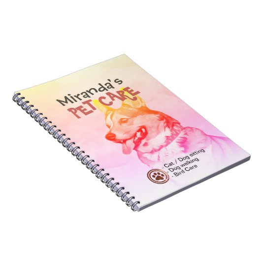 ペットケア着座グルーミング美しいサロンコルギドッグ ノートブック (右側)