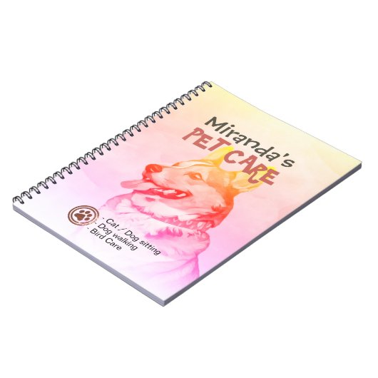 ペットケア着座グルーミング美しいサロンコルギドッグ ノートブック (左側)