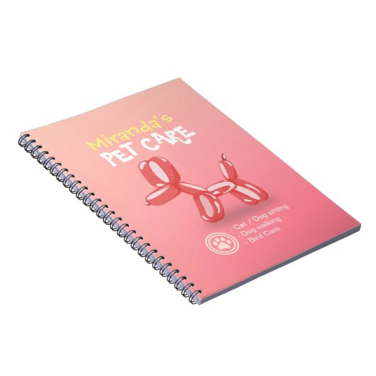 ペットケア着座グルーミング美しいサロンドッグバルーン ノートブック (右側)