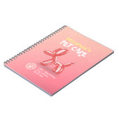 ペットケア着座グルーミング美しいサロンドッグバルーン ノートブック (左側)