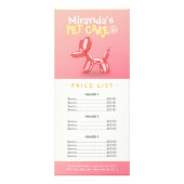 ペットケア着座グルーミング美しいサロン価格表 ラックカード (裏面)