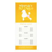 ペットケア着座グルーミング美しいサロン価格表 ラックカード (正面)