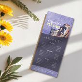 ペットケア着座グルーミング美しいサロン価格表 ラックカード