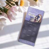 ペットケア着座グルーミング美しいサロン価格表 ラックカード