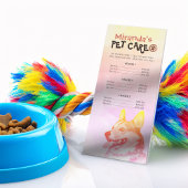 ペットケア着座グルーミング美しいサロン価格表 ラックカード