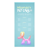 ペットケア着座グルーミング美しいサロン価格表 ラックカード (正面)