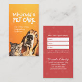 ペットケア着座入浴グルーミングアポイントメント 予約カード (正面/裏面)