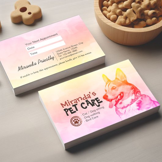 ペットケア着座入浴グルーミングサロンコルギドッグ 予約カード