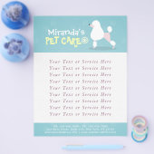 ペットケア着座入浴グルーミングサロン食品店 チラシ (シングル)