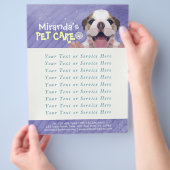 ペットケア着座入浴グルーミングサロン食品店 チラシ (手)