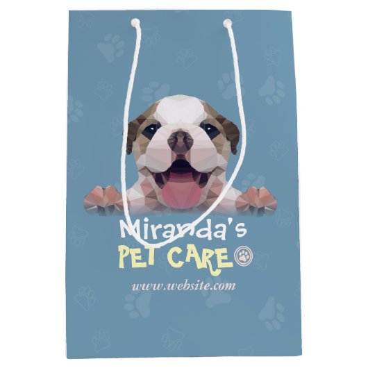 ペットケア着座入浴グルーミングサロン食品店 ミディアムペーパーバッグ (正面)