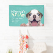 ペットケア着座入浴グルーミングサロン食品店 横断幕 (インサイチュ)