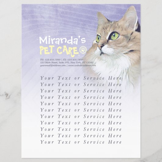 ペットケア着座入浴グルーミング美しいサロン猫 チラシ (正面)