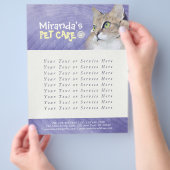 ペットケア着座入浴グルーミング美しいサロン猫 チラシ (手)