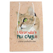 ペットケア着座入浴グルーミング美しいサロン猫 ミディアムペーパーバッグ (正面)