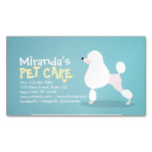 ペットケア着座入浴グルーミング美しいサロン マグネット名刺 (正面)