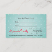 ペットケア着座入浴グルーミング美しいサロン 予約カード (裏面)