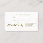 ペットケア着座入浴グルーミング美しいサロン 予約カード (裏面)