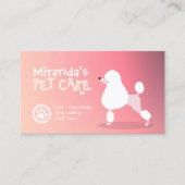 ペットケア着座入浴グルーミング美しいサロン 予約カード (正面)