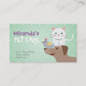 ペットケア着座入浴グルーミング美しいサロン 予約カード (正面)