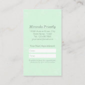 ペットケア着座入浴グルーミング美しいサロン 予約カード (裏面)