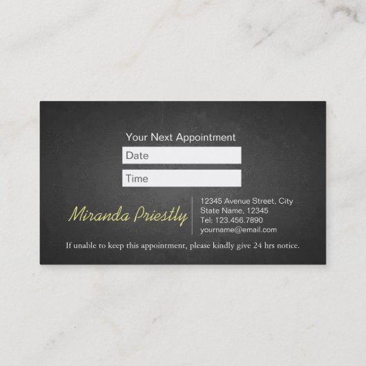 ペットケア着座入浴グルーミング美しいサロン 予約カード (裏面)