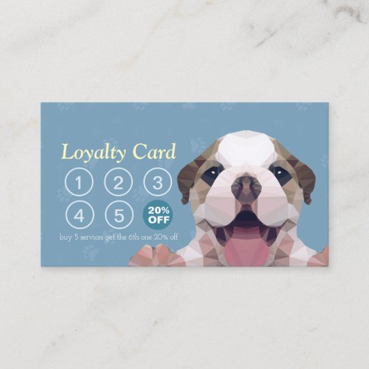 ペットケア着座入浴&グルーミングロイヤリティパンチ ロイヤリティカード (正面)