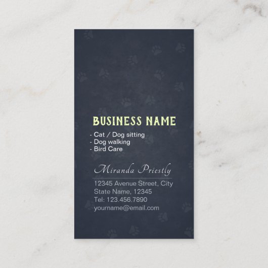 ペットケア着座入浴&グルーミングロイヤリティパンチ ロイヤリティカード (裏面)