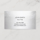 ペットケア金ゴールドポーバッジブラックリボンシルバー 名刺 (裏面)