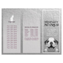 ペットケア シッティング グルーミング サロン トリーフォールド パンフレット