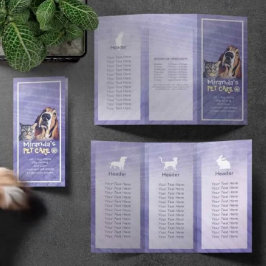 ペットケア シッティング グルーミング サロン トリーフォールド パンフレット