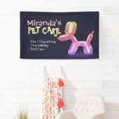 ペットケア シッティング バス グルーミング サロン 食品店 横断幕 (インサイチュ)