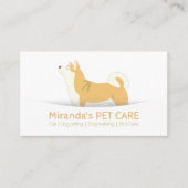 ペットケア シッティング バス グルーミング ロイヤリティ パンチカード (正面)