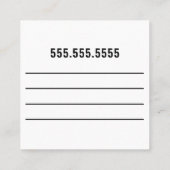 ペットケア |ドッグウォーカーペットシッター名刺 スクエア名刺 (裏面)