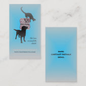 ペットケア/ペットシッター(ブルーバージョン) 名刺 (正面/裏面)