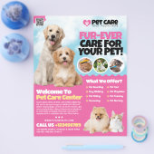 ペットケア/ペットホテル チラシ (シングル)