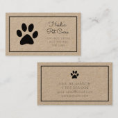 ペットケア 名刺 (正面/裏面)