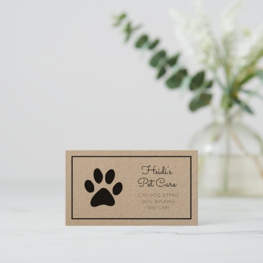 ペットケア 名刺 (スタンド正面)