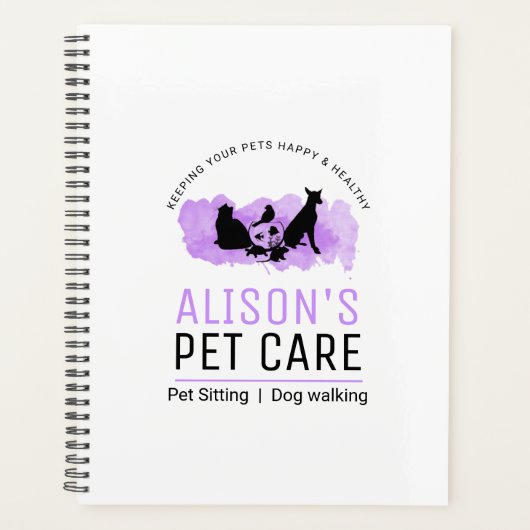 ペットケア/座りサービス/ドッド歩く プランナー手帳 (正面)