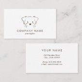 ペットケア |犬の歩く |小型犬 名刺 (正面/裏面)