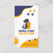 ペットケア，獣医クリニック，獣医，動物，医師 名刺 (裏面)