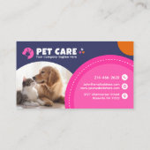 ペットケア、獣医、獣医、獣医、動物病院 名刺 (裏面)